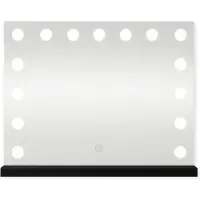 Sensahome Vanity Mirror Pro - Miroir de maquillage hollywoodien avec 12 ampoules LED à intensité variable, 3 modes d'éclairage, 60 x 40 cm - Noir
