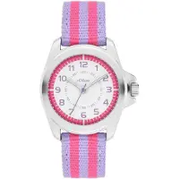 s.Oliver Montre pour enfants - Ronde - Argentée - 32 mm - Montre en métal avec mouvement à quartz, fabriquée par Tex