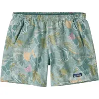 Patagonia - Short déperlant léger - W's Baggies Shorts 5 in. Moon Tripper Virtually Blue pour Femme en Nylon - Taille L - Bleu