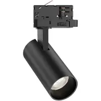 Braytron Projecteur LED triphasé sur rail 15W 3CCT 3000-6000K noir pivotant et inclinable Spot