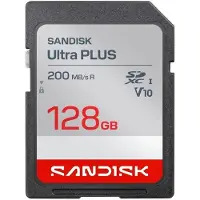 SanDisk Sdxc Ultra Plus 128gb Uhs-i-v10- U1- C10 200mb/s- Hd