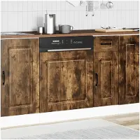 vidaXL Panneau de cache-lave-vaisselle Kalmar, chêne fumé, 60 x 1,5 x 57 cm