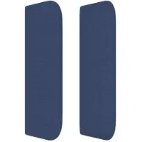 vidaXL Tête de lit LED bleue 183x16x78/88 cm Tissu