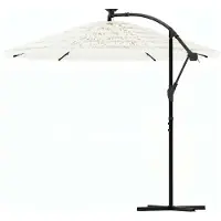 vidaXL Parasol avec mât en acier blanc 290x290x238 cm