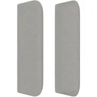 vidaXL Tête de lit LED gris clair 147x16x78/88 cm Tissu