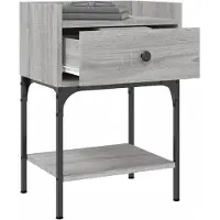 vidaXL Table de chevet sonoma gris 40,5x31x60 cm bois d'ingénierie