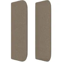 vidaXL Tête de lit LED Taupe 183x16x78/88 cm Tissu