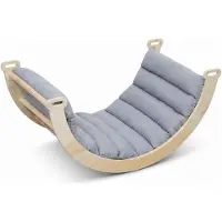 Buxibo Mini arche d'escalade - arche d'escalade en bois avec coussin - salle de jeux Montessori - 78 x 47 x 37 cm - Gris