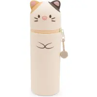 Nici Trousse 2 en 1 « Chat » 18 cm, couleur crème