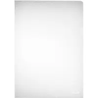 Herlitz Chemise coin, DIN A4, PP, transparent, grain 0,12 mm, ouverture latérale et en haut, avec poignée (A4, 1x)