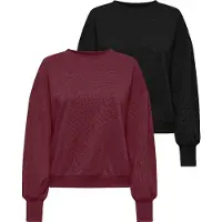 ONLY Sweat-shirt 'ONLBROOKE' rouge rubis / noir