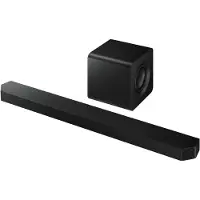 Samsung Barre de son noire - - Caisson de basses sans fil - Bluetooth intégré - Wi-Fi intégré - 5.1.2 canaux - AirPlay 2