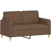 vidaXL Ensemble de canapés 2 pièces avec coussins Tissu brun