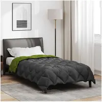 vidaXL Couverture d'hiver 135 x 200 cm, 450 g/m², vert et anthracite