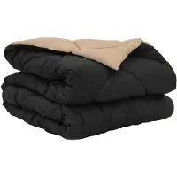 vidaXL : Couverture d'été, 220 x 140 cm, pour l'été, 200 g/m², noire et taupe
