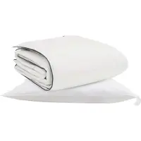vidaXL : Couverture d'hiver avec oreillers, 2 pièces, blanche, en duvet et plumes