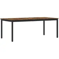 vidaXL Table de salle à manger, 200 x 100 x 75 cm, en panneaux de particules, rectangulaire