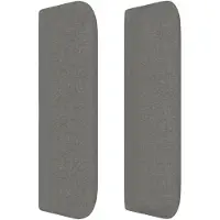 vidaXL Tête de lit LED gris foncé 183x16x78/88 cm Tissu