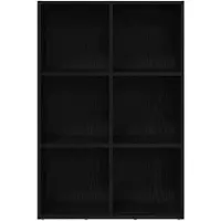 vidaXL Bibliothèque En Chêne Noir 66 X 30 X 98 Cm Bois D'ingénierie