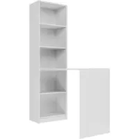 Top E Shop Bureau avec étagère à rayons ROMET – blanc
