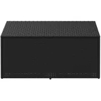 vidaXL Boîte de rangement de jardin Noir 110 x 50 x 58 cm Poly rotin