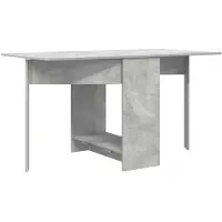 vidaXL Table de salle à manger 138 x 70 x 73,5 cm, bois aggloméré, gris béton