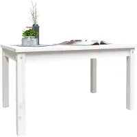 vidaXL Table de jardin blanche 82,5x50,5x45 cm pin massif