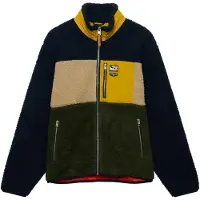 Superdry Veste en polaire crème / bleu foncé / or