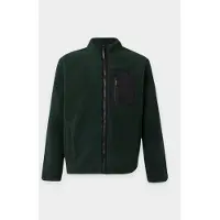 Volcom - Polaire en sherpa zippée - Muzzer Fuzzar Zip Scarab en Silicone - Taille L - Vert