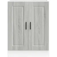 vidaXL Armoire basse de cuisine Porto Gris Sonoma Matériau dérivé du bois