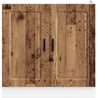 vidaXL Élément bas pour évier Porto imitation vieux bois 80x46x81,5 cm