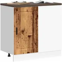 vidaXL Élément bas de cuisine Porto imitation vieux bois Matériau dérivé du bois