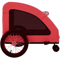 vidaXL Remorque de vélo pour animaux de compagnie rouge