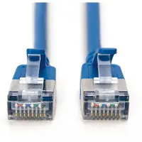 Digitus CAT 6A F-FTP Slim Patchkabel, Kupfer, LSZH AWG 32/7, Länge 5 m, Blau, 10 Stk. (F/FTP, CAT6a, 5 m)