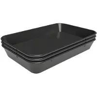 Bartscher Set de 3 plateaux, 280x420mm, noir