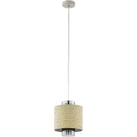 Eglo 43393 MEDIOUNA E27 Lampe à suspendre Ø230mm Beige Doré Marron
