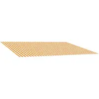 vidaXL Tissu de remplacement pour store, jaune et blanc, 500 x 300 cm, polyester