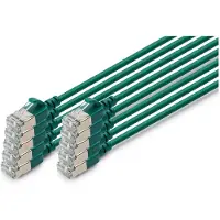 Digitus DK-1632-A-003S-G-10, 0,3 m, Cat6a, F/FTP (FFTP), connecteur RJ-45, connecteur RJ-45, couleur verte