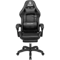 Krüger&Matz KM0790 Chaise de jeu avec repose-pieds GX-150, noir