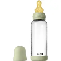 BIBS Baby Glass Bottle Round Latex biberon anti-coliques Sage 1 pcs