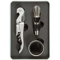 Kikkerland Weinset KKBA109 (Anneau de goutte, Bouchon de vin, Verseur de vin)