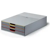 Durable Bloc à tiroirs Varicolor - 3 tiroirs - format C4 - gris