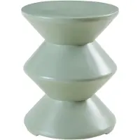En.casa Table d'appoint 'Kyppeslo' 47xØ37 cm Table de nuit Table de jardin indoor outdoor Béton léger Vert menthe