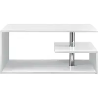 En.casa Table basse 'Haarlem' Table de salon 90 x 50 x 41 cm blanc