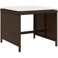 vidaXL Ensemble de jardin 15 pièces avec coussins Marron Poly rotin