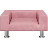 vidaXL Lit pour chien rose 50x40x26,5 cm velours