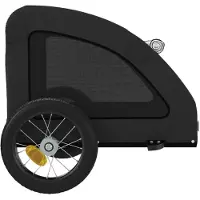 vidaXL Remorque pour vélo Chiens Noir Tissu Oxford et fer