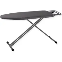 Sensahome Planche à repasser - Table de repassage pliable avec support de fer - 120×38cm - Gris foncé