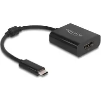 DeLOCK Adaptateur vidéo - USB-C mâle (24 broches) vers HDMI femelle - 15 cm - Noir - Compatible 8K 30 Hz (7680 x 4320)