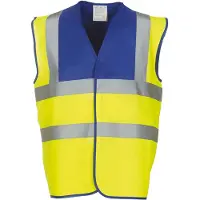 Yoko Pack 50 Gilet haute visibilit? Royal Blue/Hi Vis Yellow - Yoko YHVW100 - Taille XL